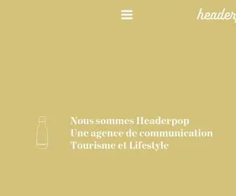 Headerpop.com(Headerpop Agence de Communication Tourisme et Lifestyle) Screenshot