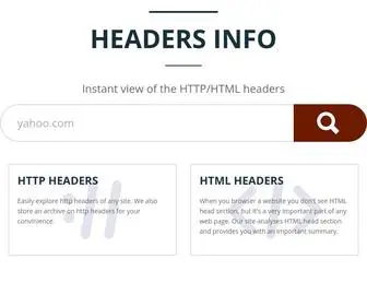 Headersinfo.com(Headers Info) Screenshot