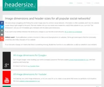 Headersize.com(380px since 2014) Screenshot
