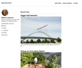 Headfullofair.com(Head Full of Air) Screenshot