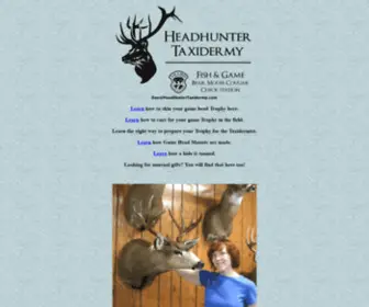 Headhuntertaxidermy.com(Headhunter Taxidermy) Screenshot