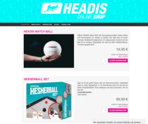 Headis-Shop.com(Headis Online Shop) Screenshot