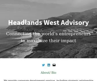 Headlandswest.com(Corporate development services for venture capital firms and technology startups) Screenshot