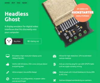 Headlessghost.com(A display emulator for digital video interfaces) Screenshot
