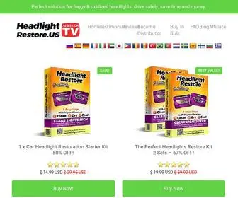 Headlightrestore.us(Headlight Restoration Kit by Headlight Restore US) Screenshot