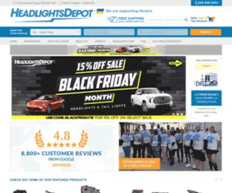 Headlightsdepot.com(Top Quality Replacement Headlights at Affordable Prices) Screenshot