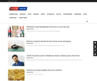 Headlineenglish.com(Breaking News Online) Screenshot