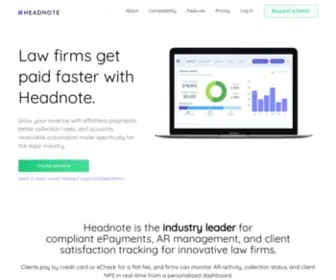 Headnote.com(#1 Legal Payments Software) Screenshot