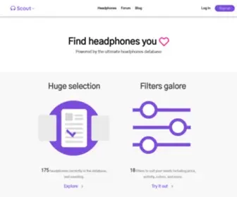 Headphonescout.com(Headphones) Screenshot