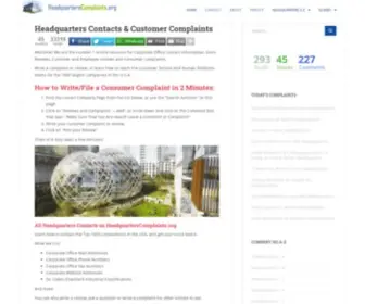 Headquarterscomplaints.org(Headquarterscomplaints) Screenshot