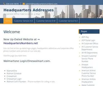 Headquartersnumbers.com(Walmartone Wire HQ) Screenshot