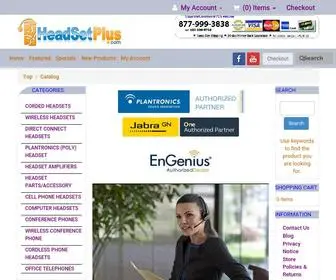 Headsetplus.com(Plantronics Poly Telephone Headsets Jabra Phone Headset) Screenshot