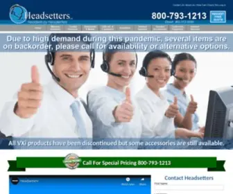 Headsetters.com(Wireless, Wired and Bluetooth Solutions) Screenshot