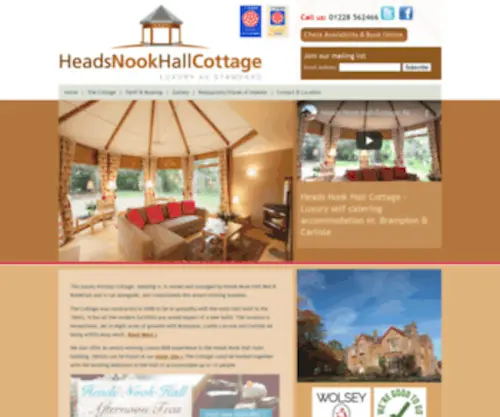 Headsnookhallcottage.co.uk(Heads Nook Hall Cottage  Brampton) Screenshot