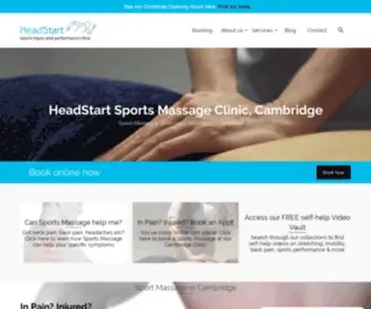 Headstartclinics.co.uk(Sports Massage Cambridge) Screenshot