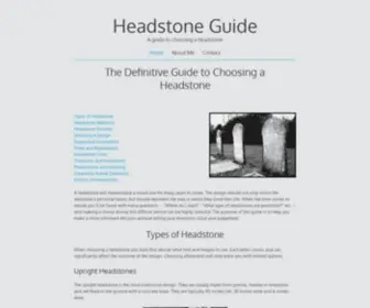 Headstoneguide.co.uk(The Definitive Guide to Choosing a Headstone) Screenshot