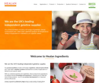 Healan.com(Gelatine, Hydrocolloid Suppliers) Screenshot