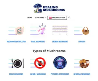 Healing-Mushrooms.net(Theres never been a better time for Mushroom Hunting. Healing Mushrooms) Screenshot