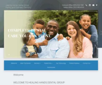 Healinghandsdental.com(Concord, CA) Screenshot