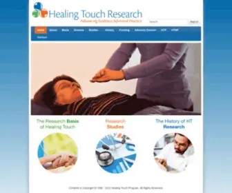 Healingtouchresearch.com(The intention of this website) Screenshot
