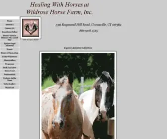 Healingwithhorsesct.org(Healing With Horses at Wildrose Horse Farm) Screenshot