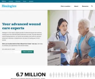 Healogics.com(Wound Care Experts) Screenshot