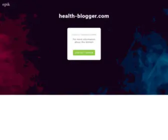 Health-Blogger.com(Contact with domain owner) Screenshot