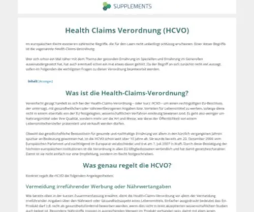 Health-Claims-Verordnung.de(Health Claims Verordnung) Screenshot