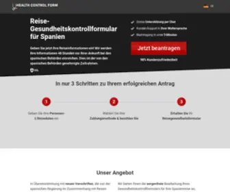 Health-Controlform.org(Spanien Reise) Screenshot