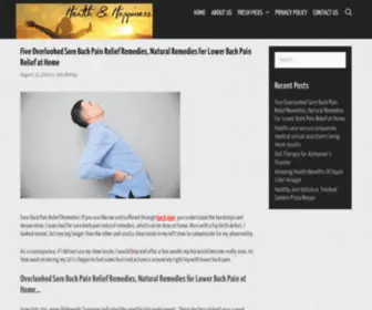 Health-Happiness.com(Sore Back Pain Relief Remedies) Screenshot