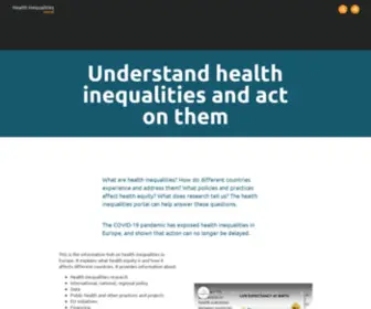 Health-Inequalities.eu(The health inequalities portal explains what health equity) Screenshot