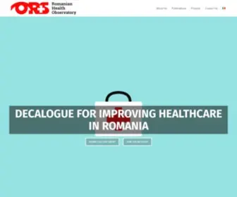 Health-Observatory.ro(Observatorul Român de Sănătate) Screenshot