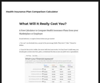 Health-Plan-Compare.com(Health Insurance Plan Comparison Calculator) Screenshot