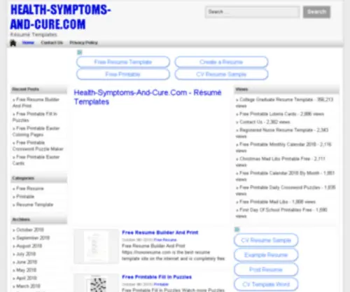 Health-SYMptoms-AND-Cure.com(Health Symptoms) Screenshot