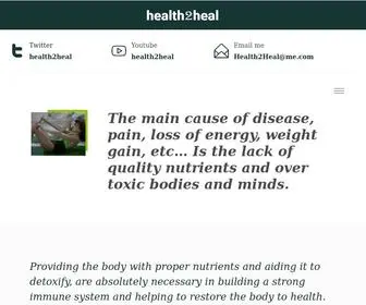 Health2Heal.com(Home) Screenshot