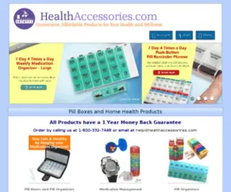 Healthaccessories.com(Your online source for pillboxes) Screenshot