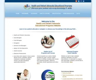 Healthadvocateprograms.com(Learn to Be a Health or Patient Advocate) Screenshot