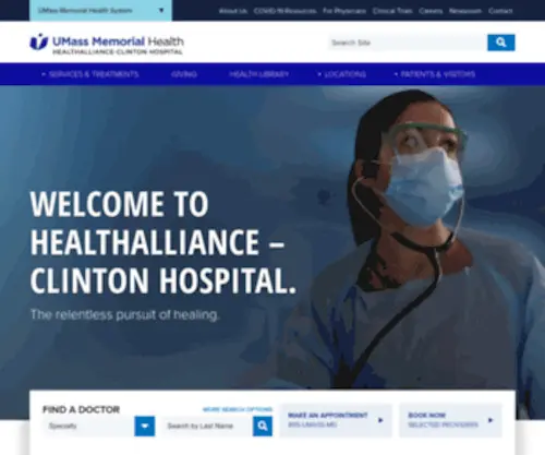 Healthalliance.com(HealthAlliance Hospital) Screenshot