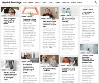 Healthandfoodpage.com(Health And Food Page) Screenshot