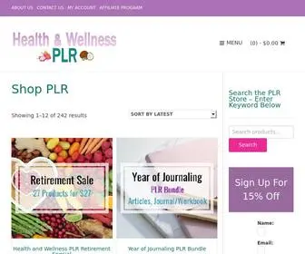 Healthandwellnessplr.com(High-quality health, wellness, diet, and fitness content) Screenshot