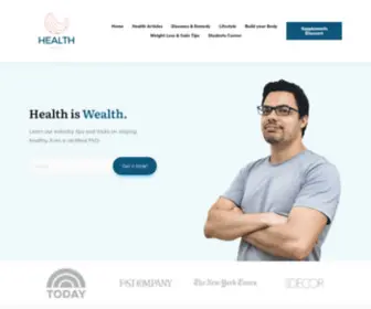 Healtharticl.com(Learn our industry tips and tricks on staying healthy) Screenshot