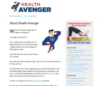 Healthavenger.com(About Health Avenger) Screenshot