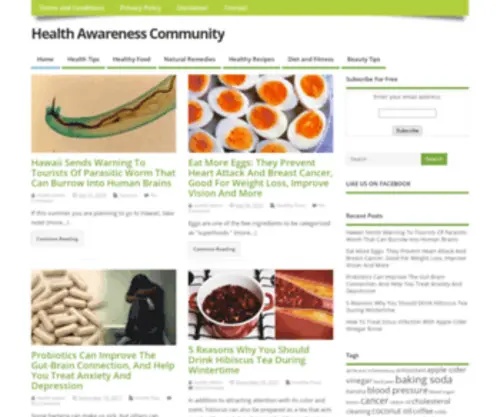 Healthawarenesscommunity.com(Health Awareness Community) Screenshot