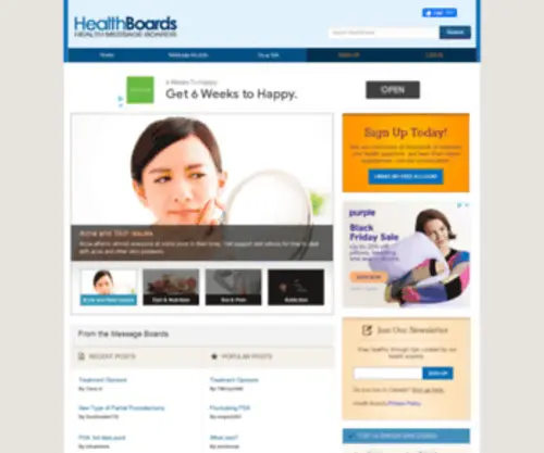 Healthboards.com(HealthBoards Message Boards) Screenshot