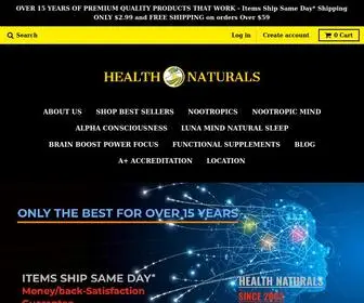 Healthbynaturals.com(Buy Premium Nootropics & Supplements Online) Screenshot