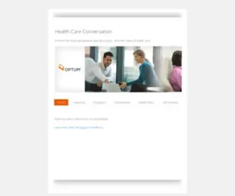 Healthcare-Conversation.com(A forum for fresh perspectives and discussion) Screenshot