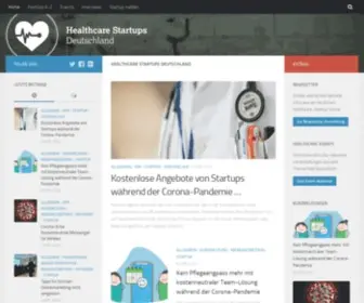 Healthcare-Startups.de(Healthcare Startups Deutschland) Screenshot