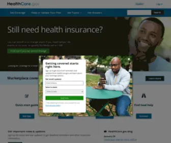 Healthcare.gov(Still need health insurance) Screenshot