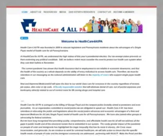 Healthcare4Allpa.org(Healthcare 4 All) Screenshot