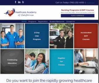 Healthcareacademycalifornia.com(Healthcare Academy of California) Screenshot